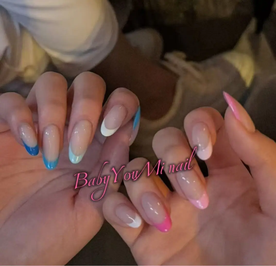 ネイル オーロラネイル 成人式 フットネイル フレンチネイル ジェルネイル ハンドネイル BabyYouMi nailのネイルデザイン