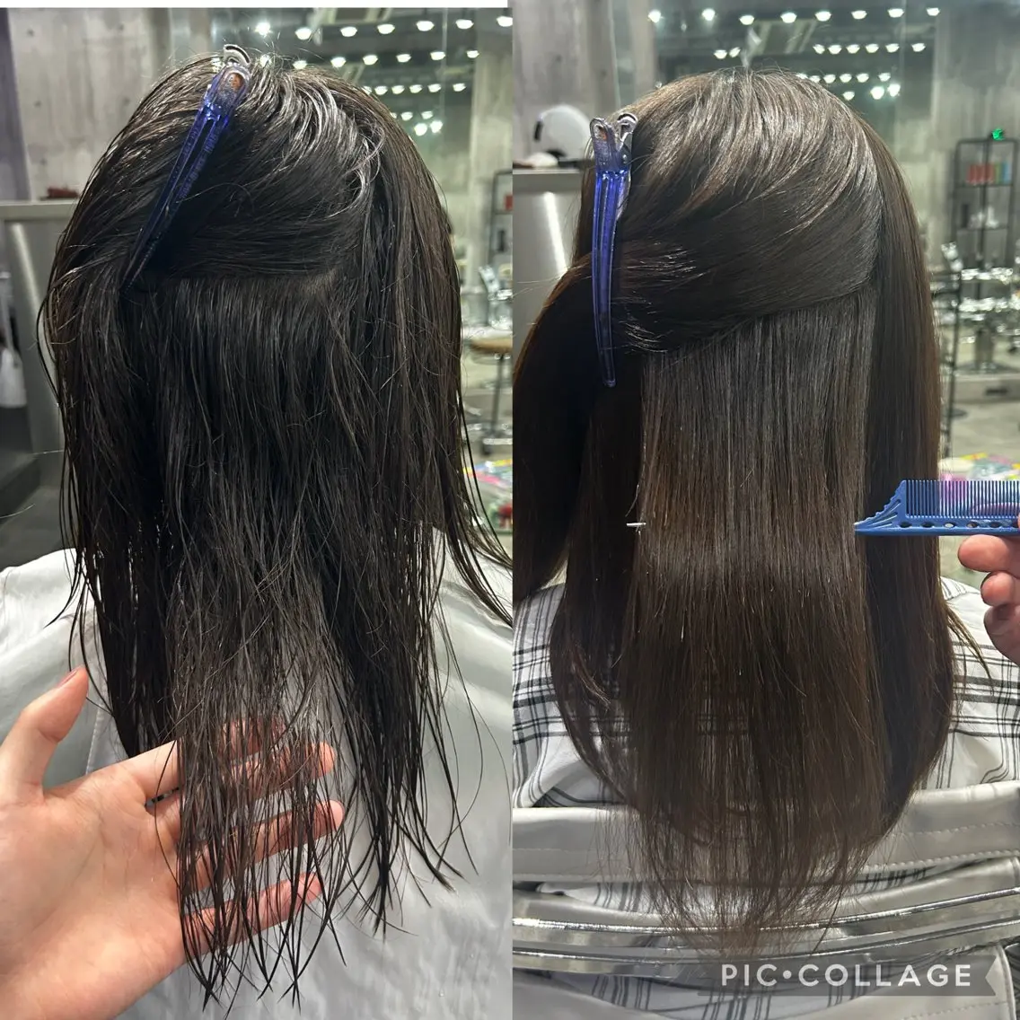 セミロング カット 縮毛矯正 トリートメント 朝ラク縮毛矯正 kiryuのヘアスタイル
