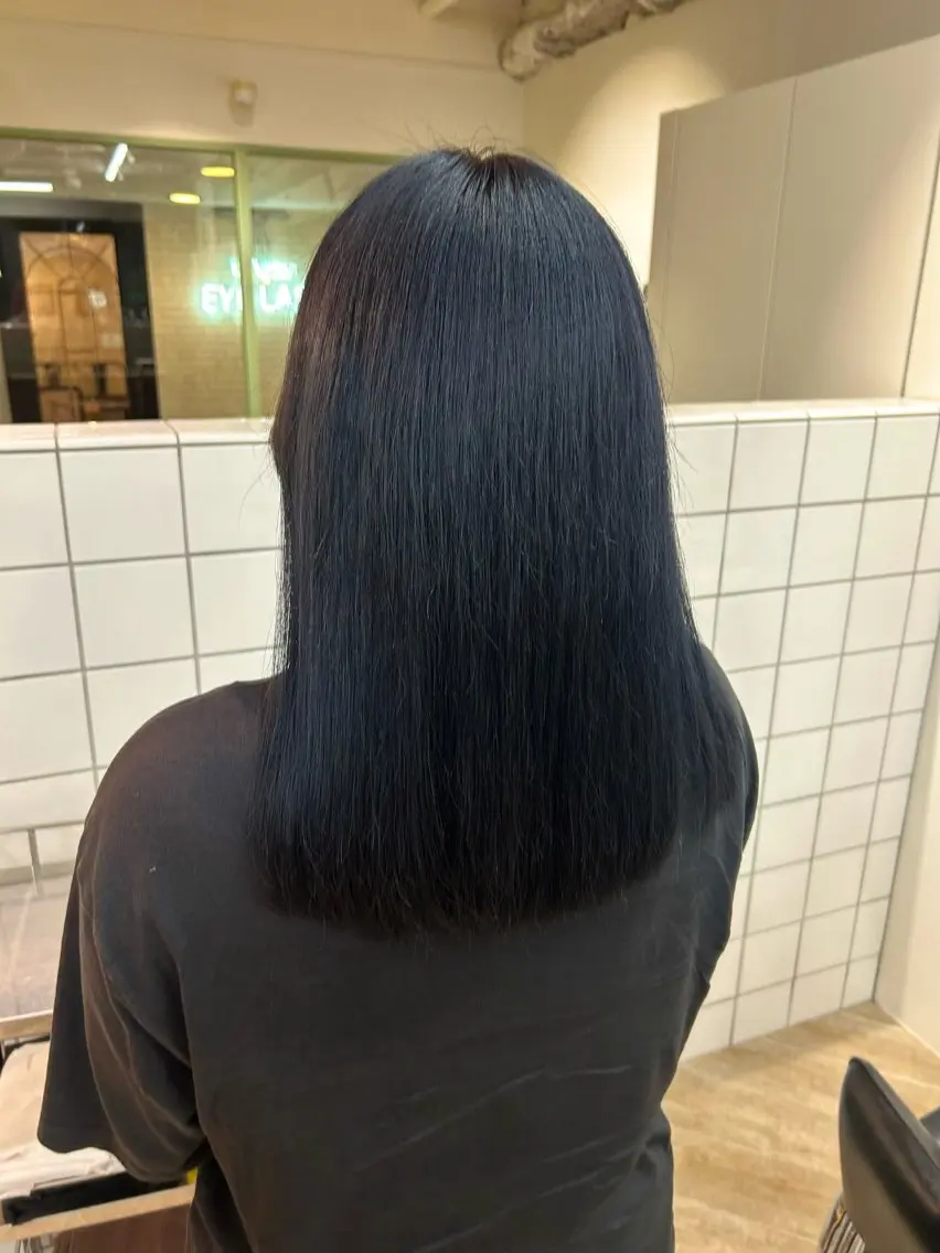 ミディアム カラー カット ヘアカラー トリートメント ベージュ/ダブルカラ ー/新潟駅/青柳萌果のヘアスタイル