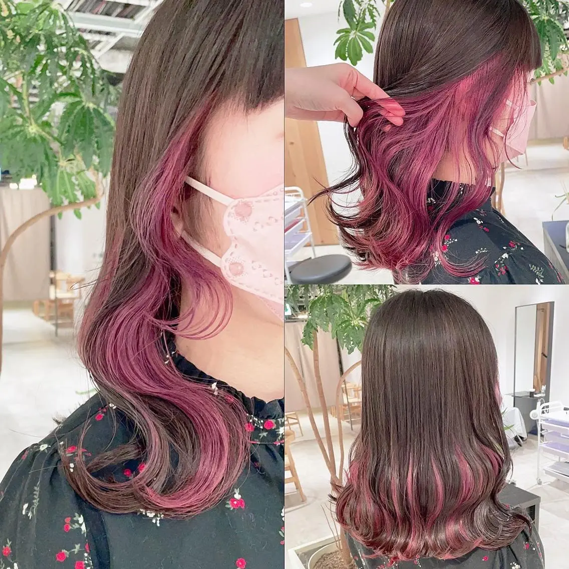 ロング カラー ブリーチ 顔周りカット ヘアカラー トリートメント 渋谷:インナーカラー /🍒エリカ🍒のヘアスタイル