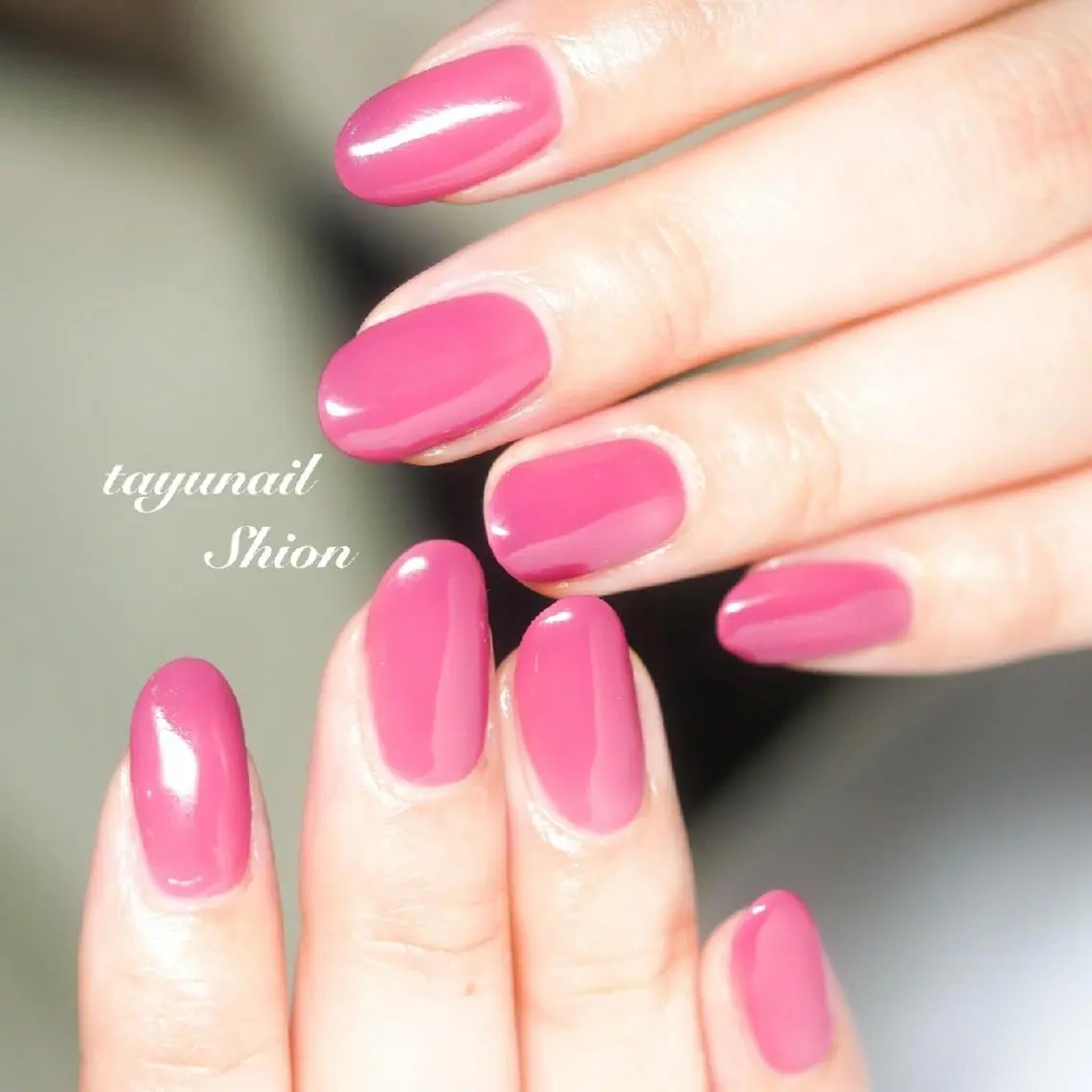 ネイル ブルー ジェルネイル ワンカラーネイル パラジェル ネイルサロン 【たゆnail】のネイルデザイン