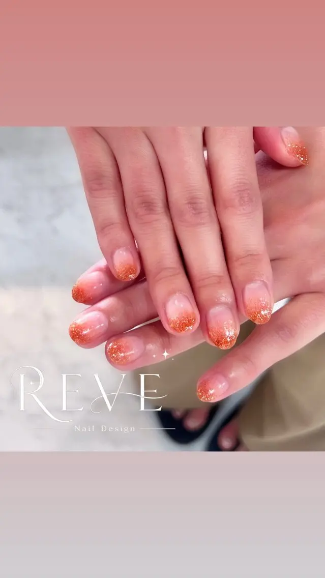 ネイル ラメ(グリッター) ラメグラデーション ハンドネイル REVE あんのネイルデザイン