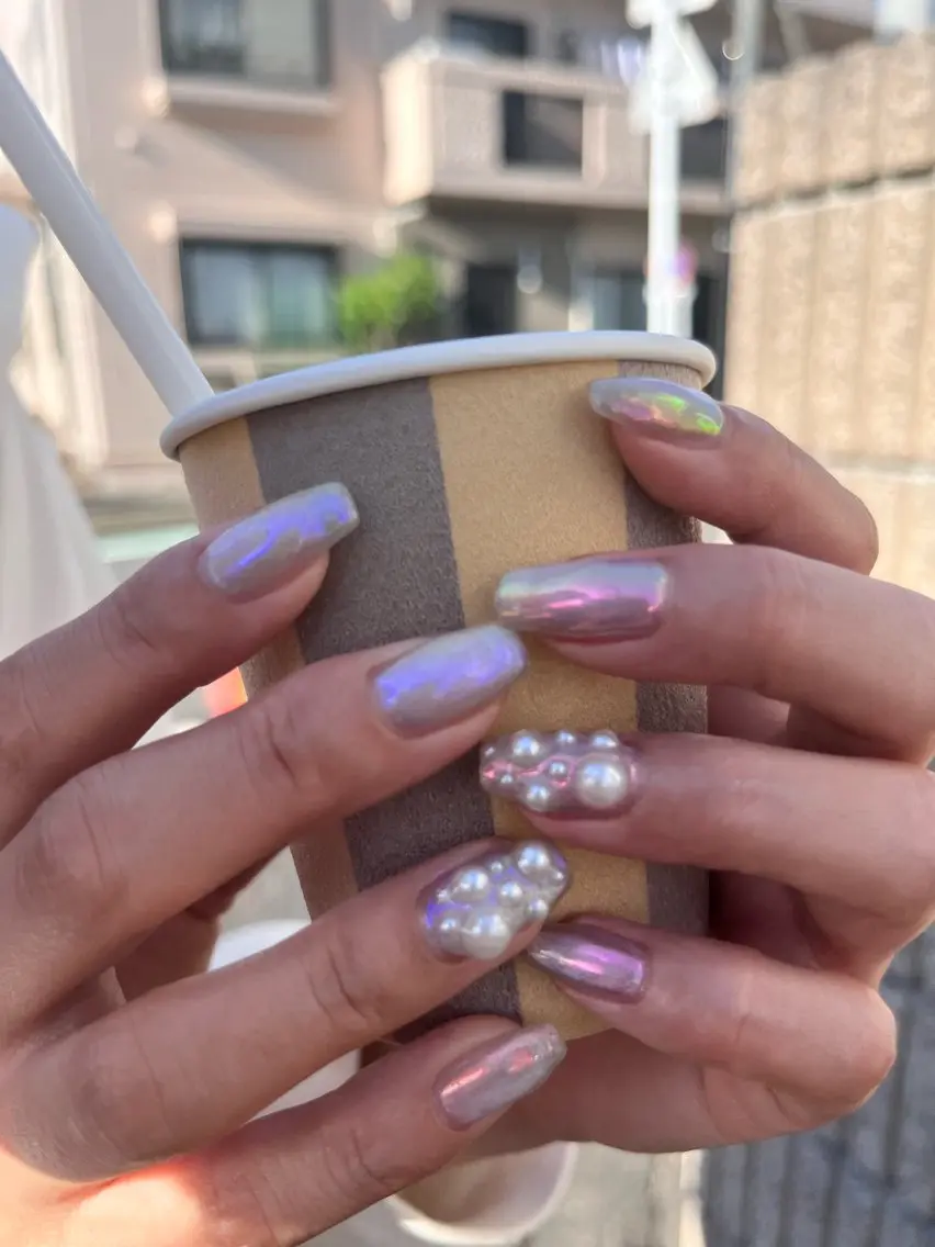 ネイル ジェルネイル マグネットネイル ハンドネイル tamu nail 金町のネイルデザイン