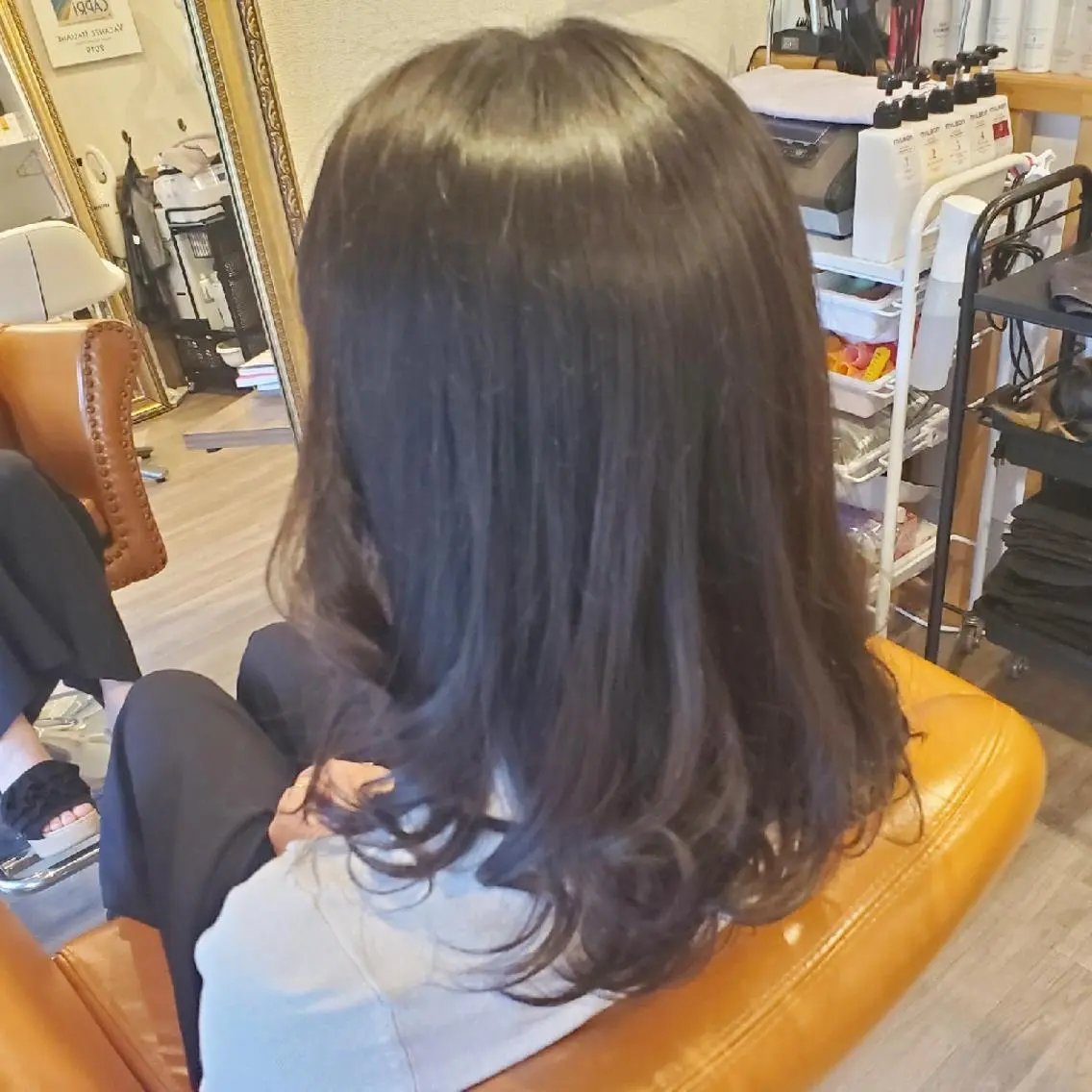 セミロング カラー アディクシーカラー ブリーチ イルミナカラー 外国人風カラー トリートメント カット ヘアカラー トリートメント spa hair ark 富井直美のヘアスタイル