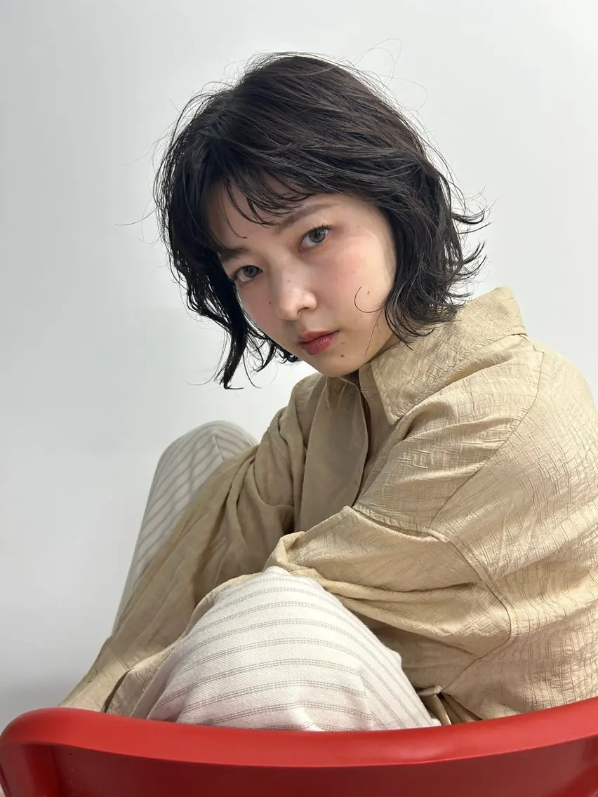 ショート パーマ ボブ baLon.fem/ 澤田 奈々子のヘアスタイル