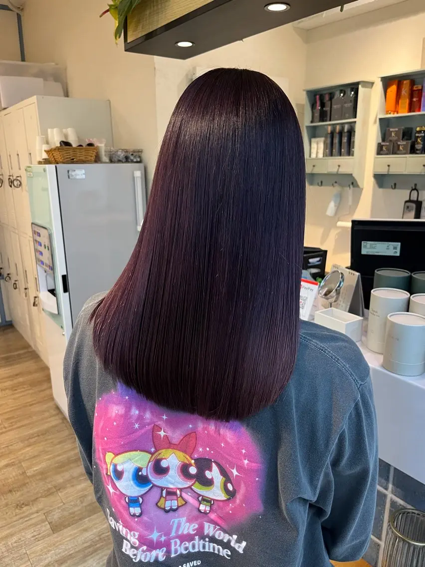 セミロング カラー ラベンダーカラー ラベンダーピンク ピンクカラー カット ヘアカラー トリートメント N°jemica 🫧REIKA🫧のヘアスタイル