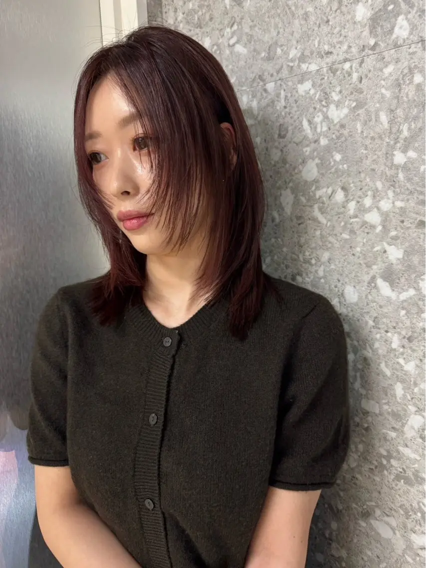 セミロング レイヤーカット fifth原宿 宮部蓮のヘアスタイル