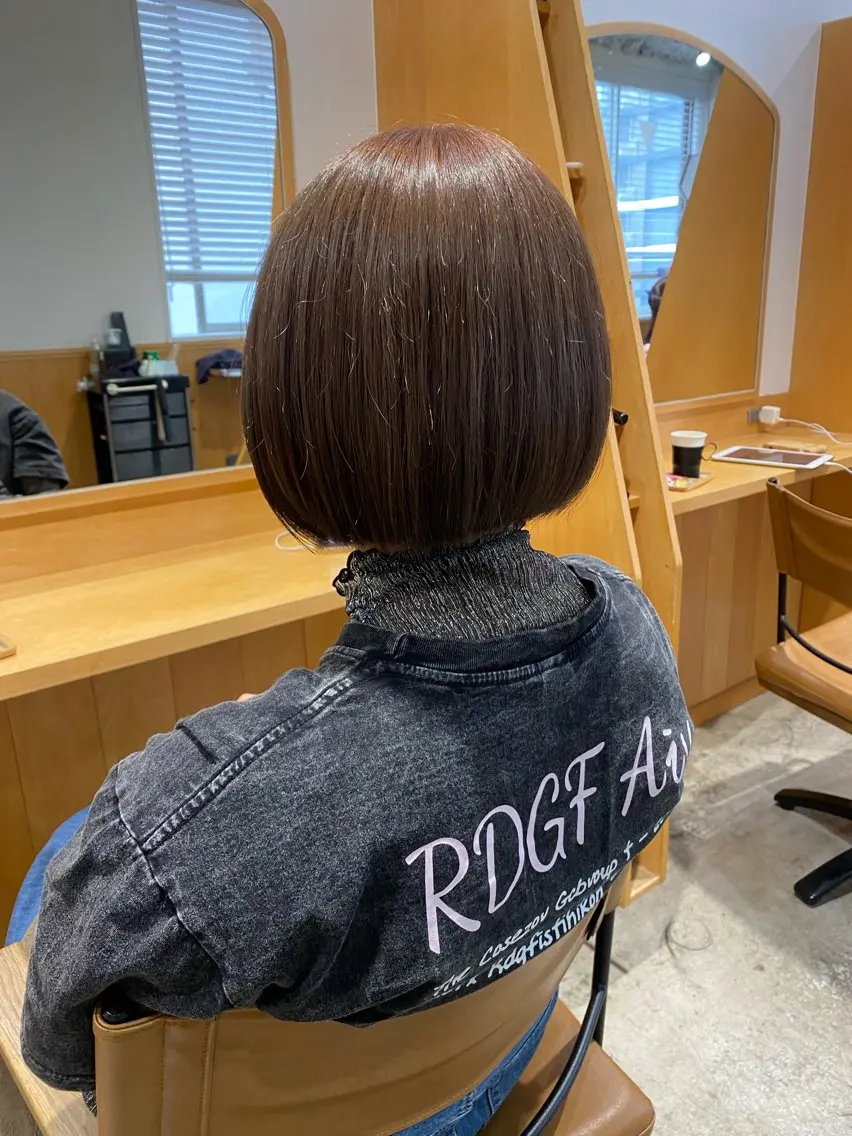 ショート ボブ カット ヘアカラー トリートメント GINZARay2 風本朱里🐥のヘアスタイル