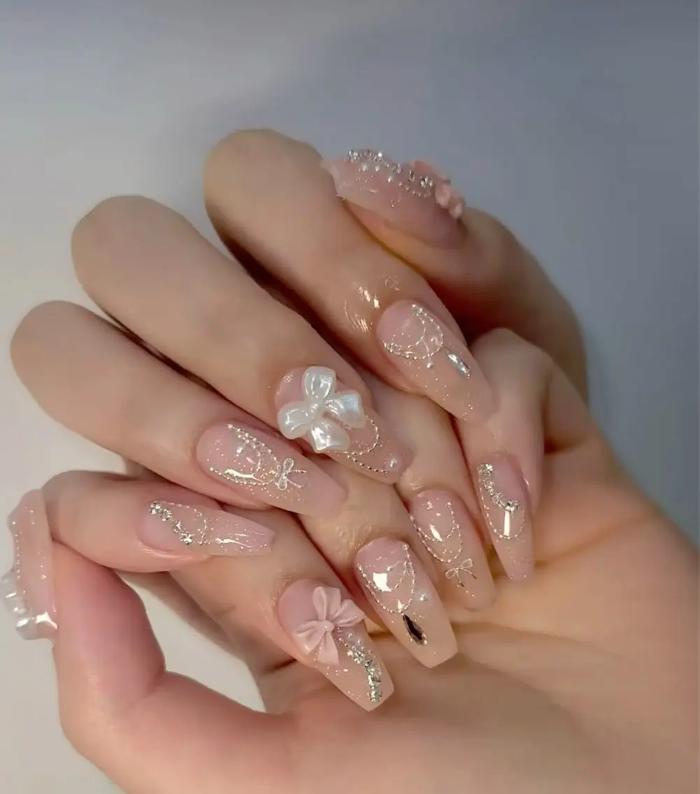 ネイル 長さ出し フレンチネイル グラデーション 卒業式 マグネットネイル Sora nail 長さ出し専門店のネイルデザイン