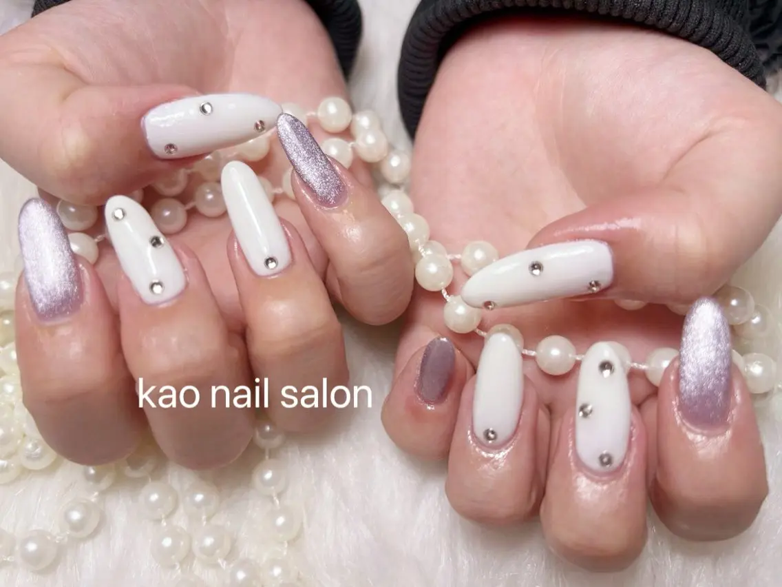 ネイル ハンドネイル kao nail マグネット/長さだしのネイルデザイン