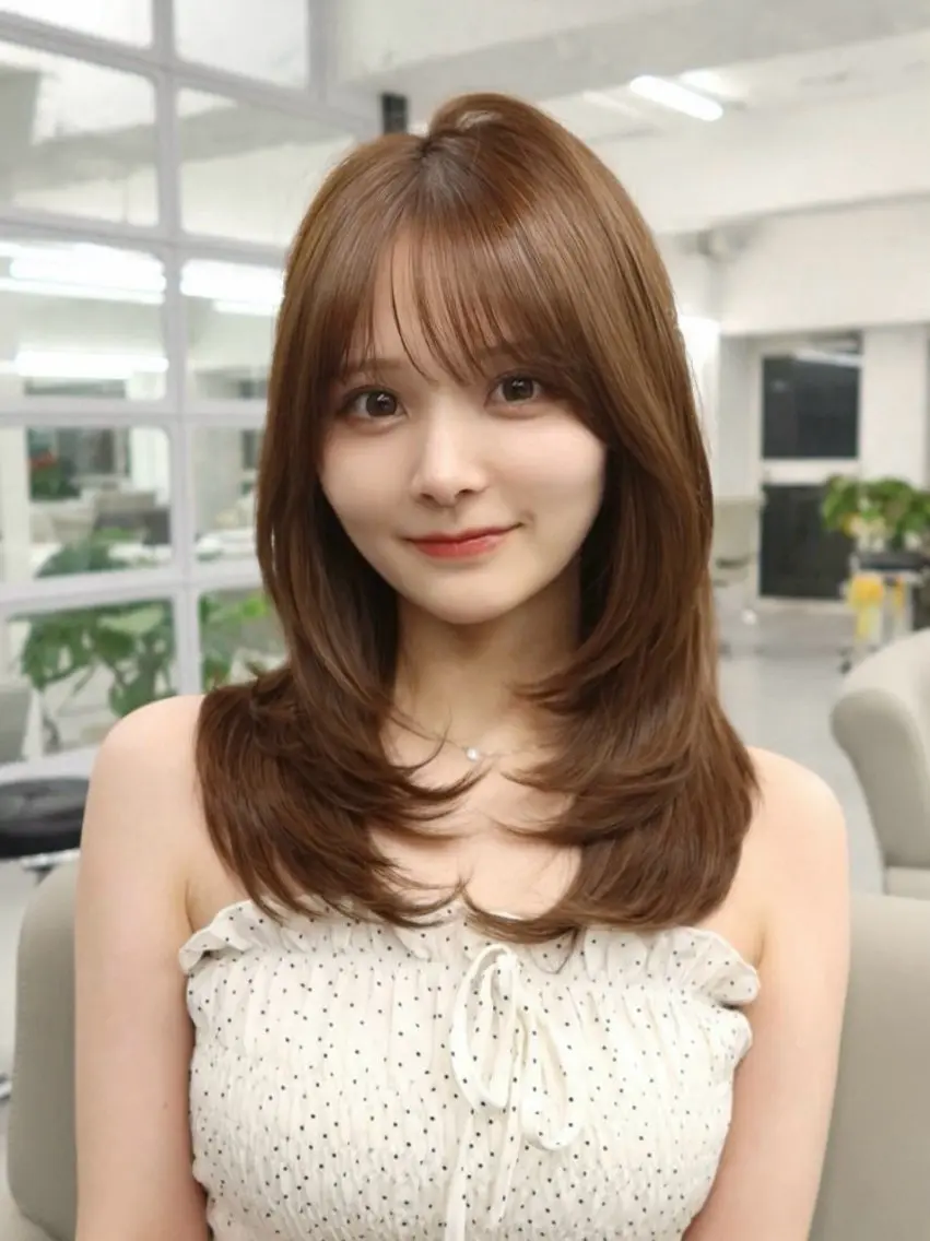 ミディアム カット ヘアカラー トリートメント HIKARU店長/ ✨️髪質改善のヘアスタイル