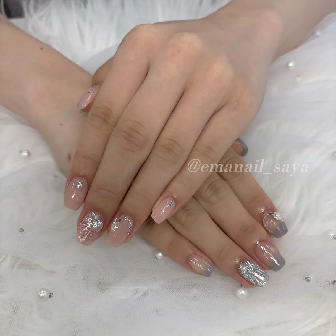 ネイル 夏ネイル ハンドネイル emanail sayaのネイルデザイン