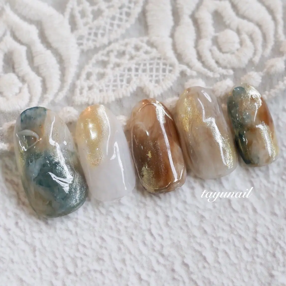 ネイル アートネイル ジェルネイル パラジェル 夏ネイル ネイルサロン 【たゆnail】のネイルデザイン