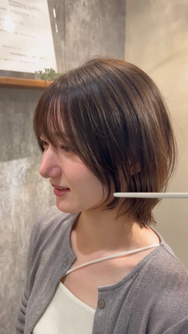 ショート カラー カット ヘアカラー レイヤーカット ✂︎玲旺のヘアスタイル
