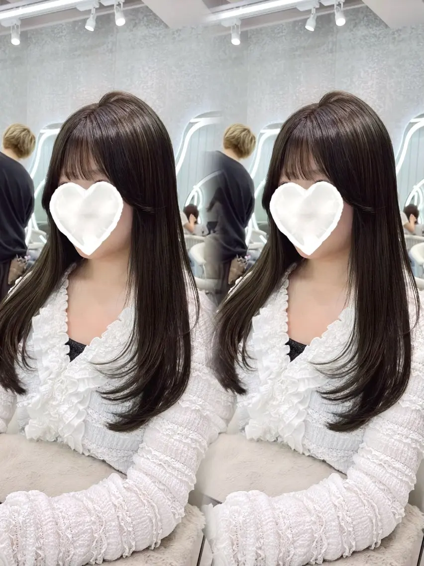 セミロング カラー カット ヘアカラー トリートメント 縮毛矯正ブリーチなし 🍒❤ゆうきのヘアスタイル