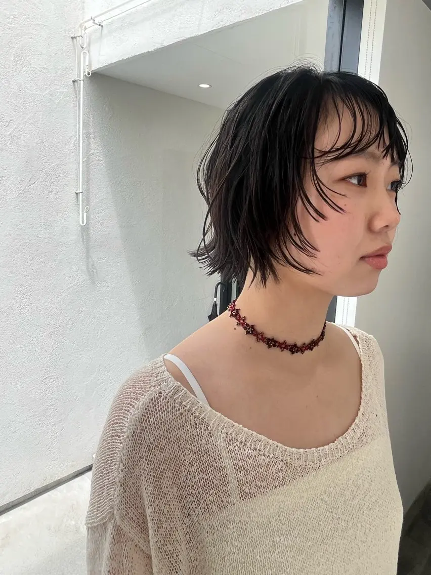 ショート 顔周りカット カット 似合わせパーマ/ 山本銀次郎のヘアスタイル
