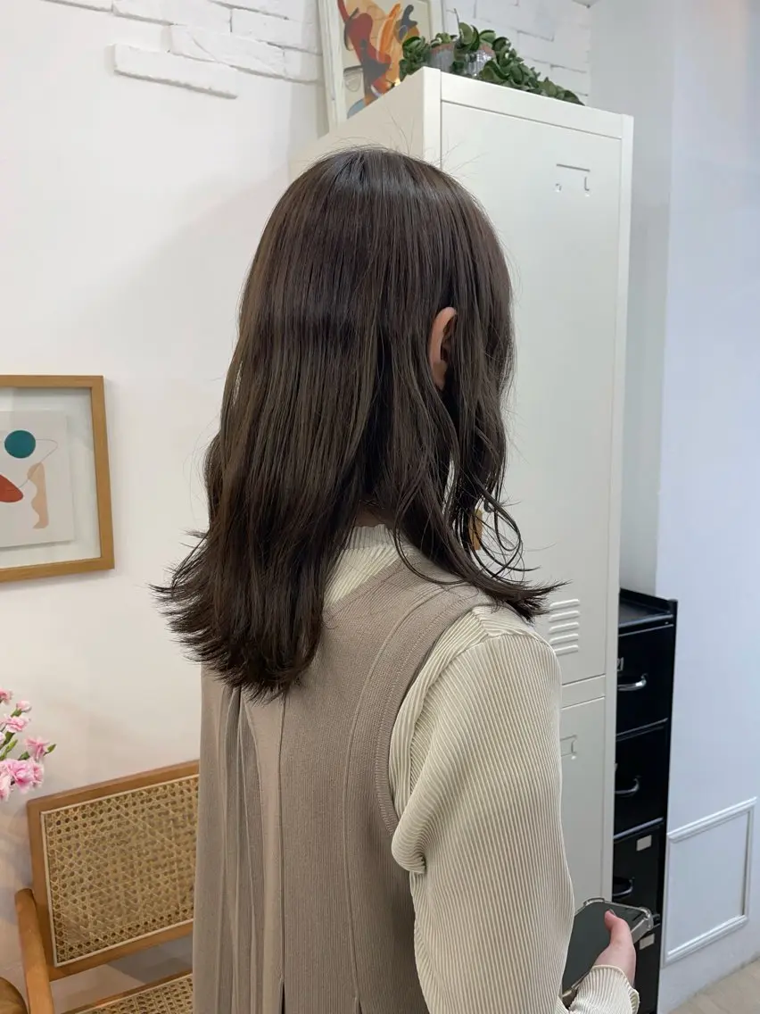 セミロング ヘアカラー トリートメント ✨髪質改善✨原宿 えのもと　はなのヘアスタイル