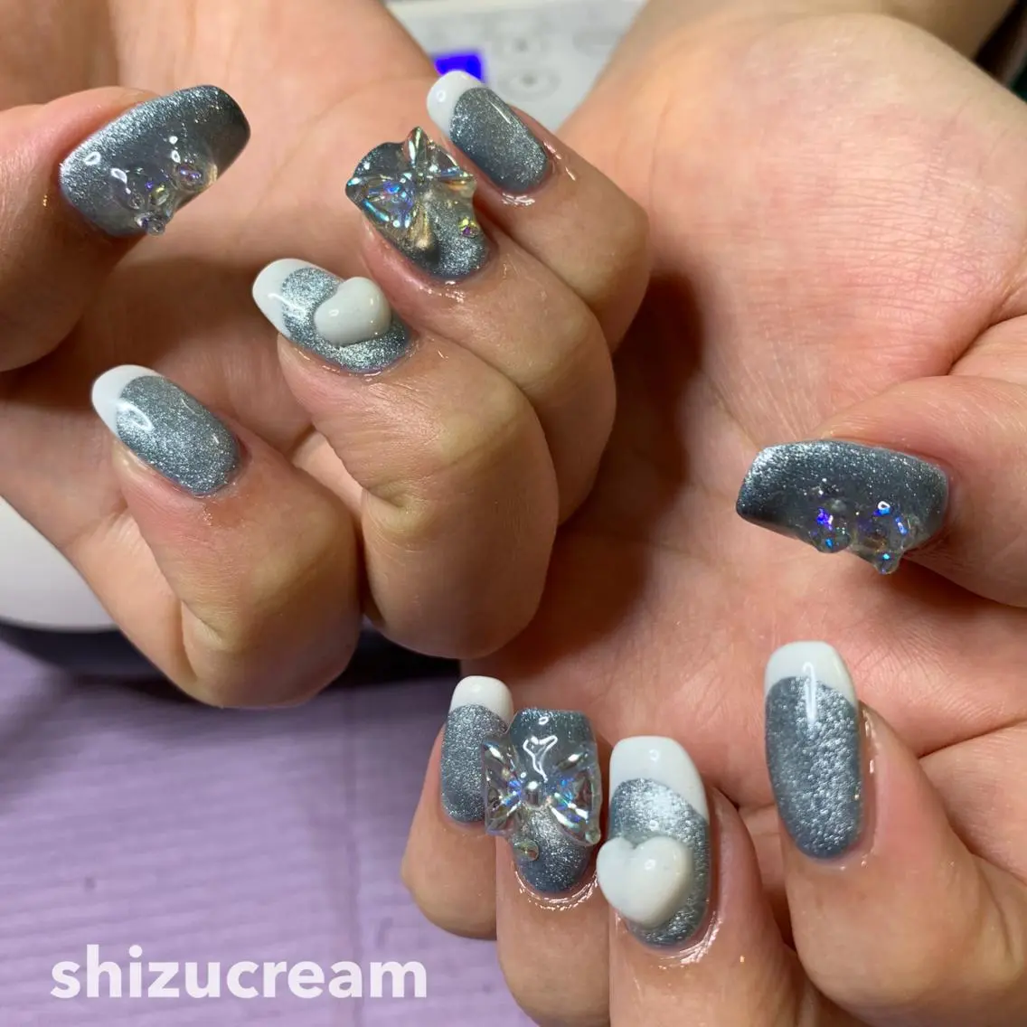 ネイル マグネットネイル ハンドネイル shizucream 痛デコネイル専門のネイルデザイン