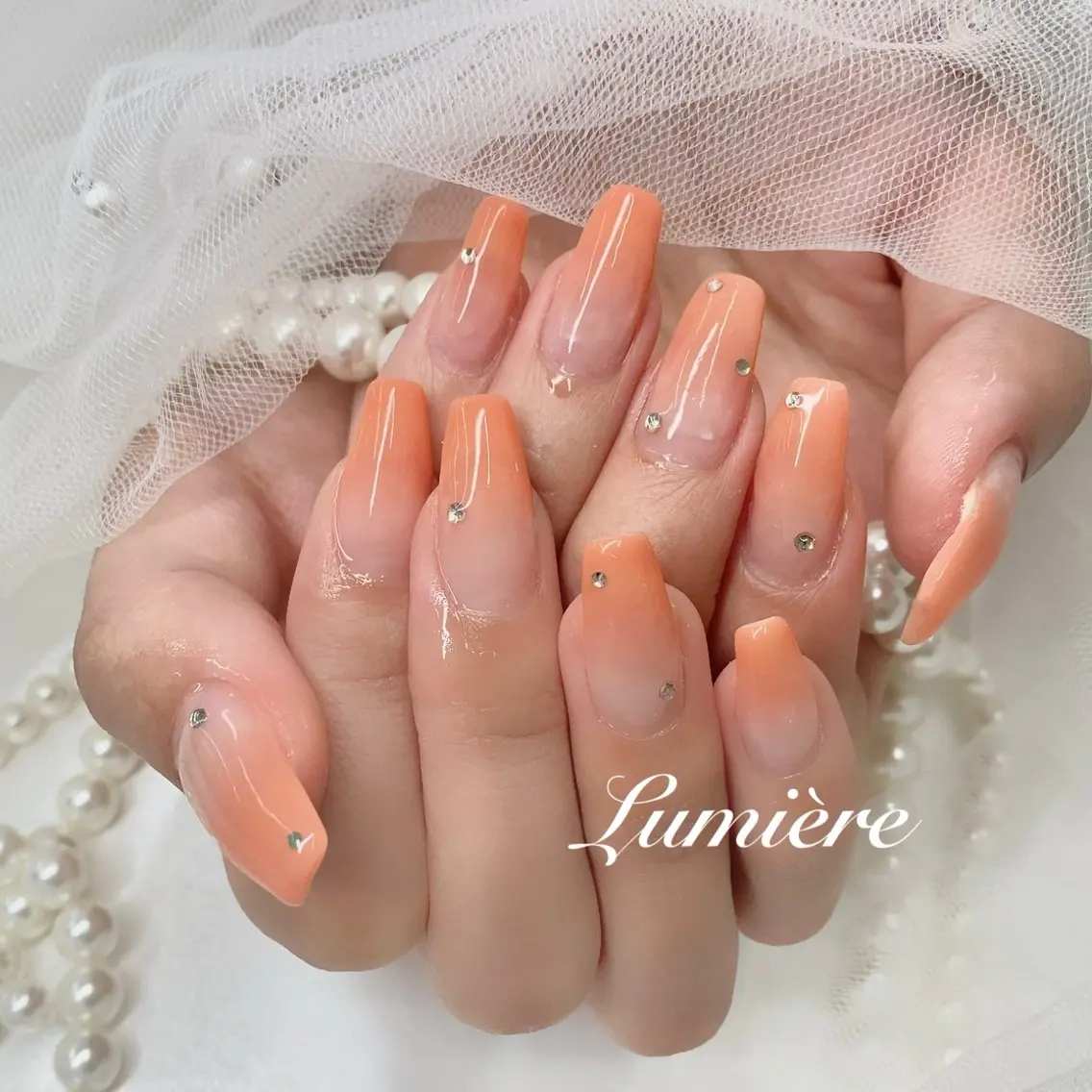 ネイル Lumière｜ ロング｜ワンホンのネイルデザイン