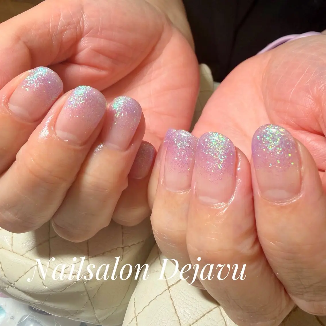 ネイル グラデーション ラメ(グリッター) ラメグラデーション ハンドネイル Nailsalon Dejavuのネイルデザイン