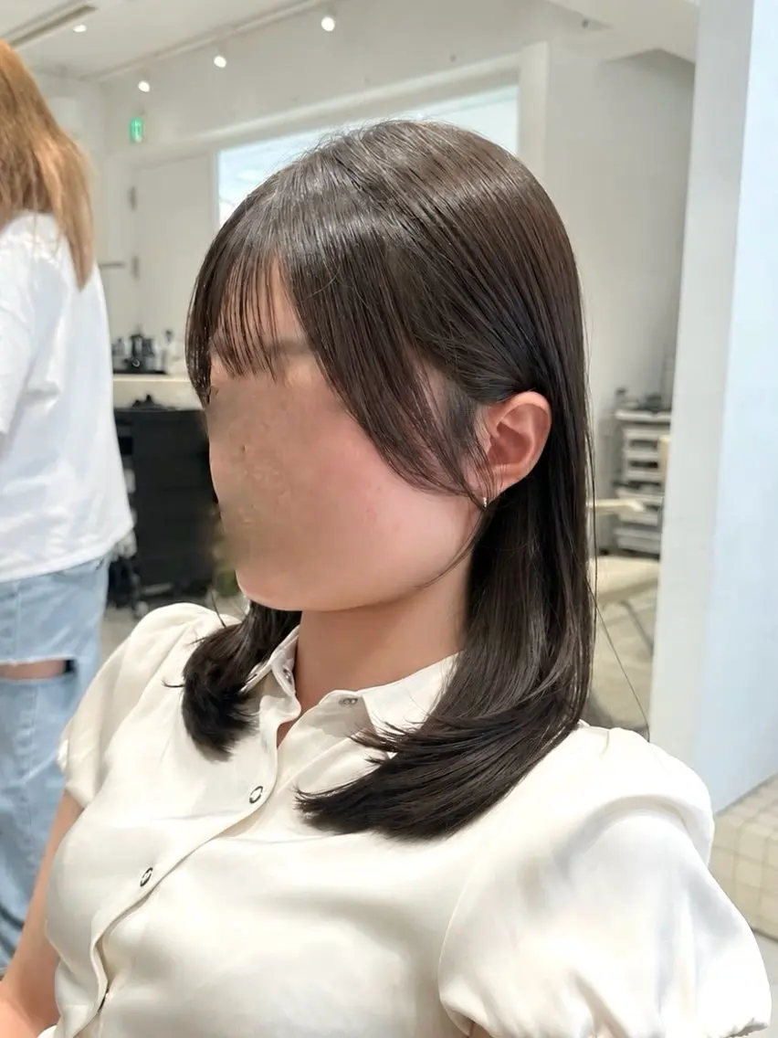 ミディアム カラー カット ヘアカラー 縮毛矯正 トリートメント ヘッドスパ ヘアセット 顔まわりカット/縮毛 /赤み消し/じょうのヘアスタイル