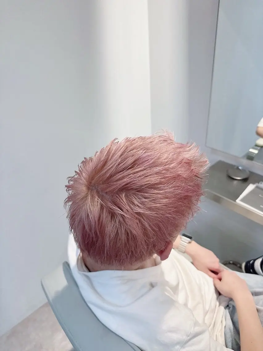 カラー メンズ メンズブリーチ ブリーチ 林 翔空のヘアスタイル