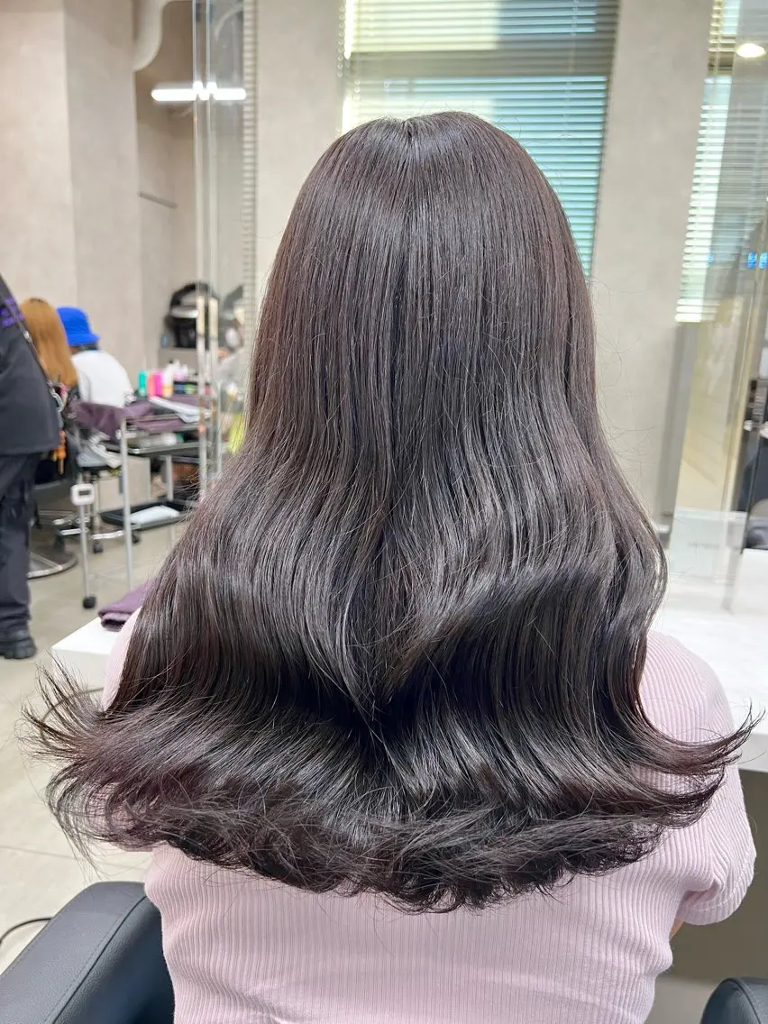 ロング カラー パーマ ヘアアレンジ メンズ 上品＆韓国風 🥀海心🥀のヘアスタイル