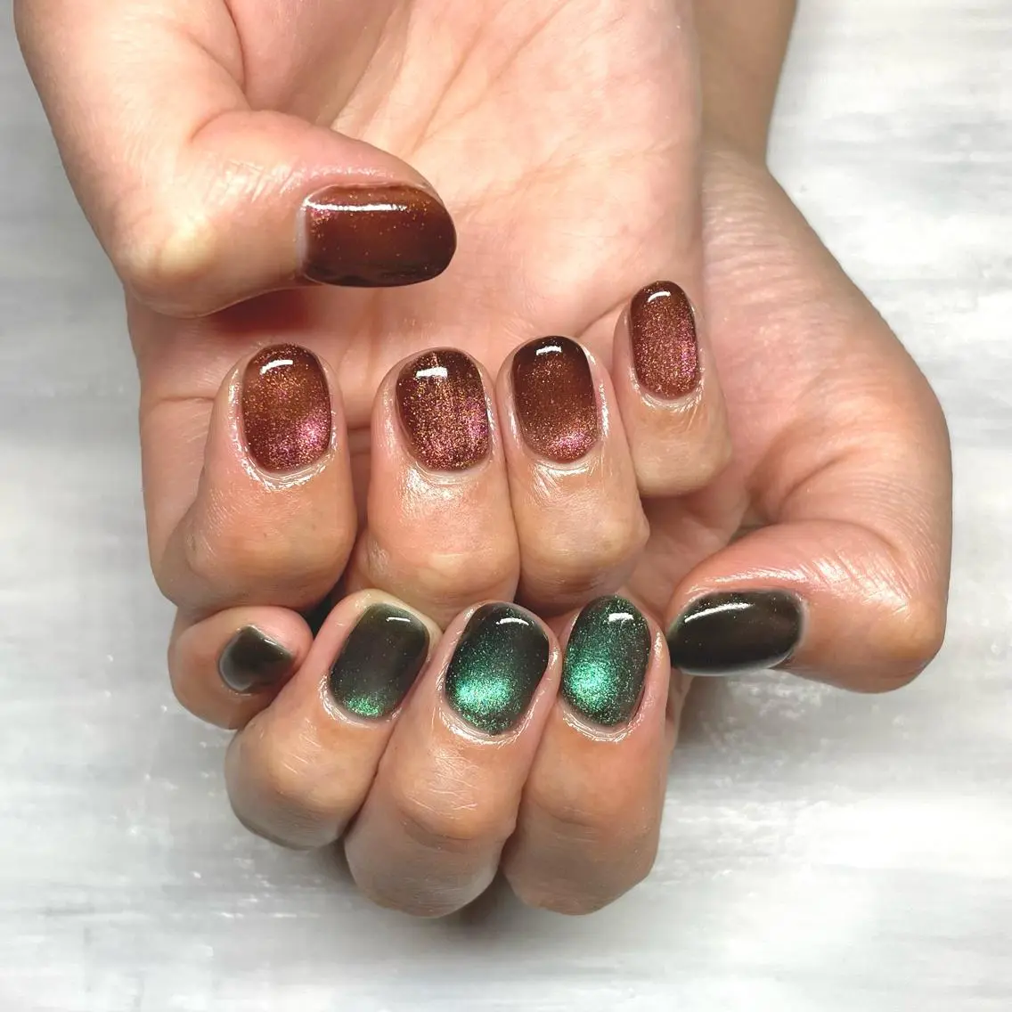 ネイル ブラウン Nail Room uimのネイルデザイン