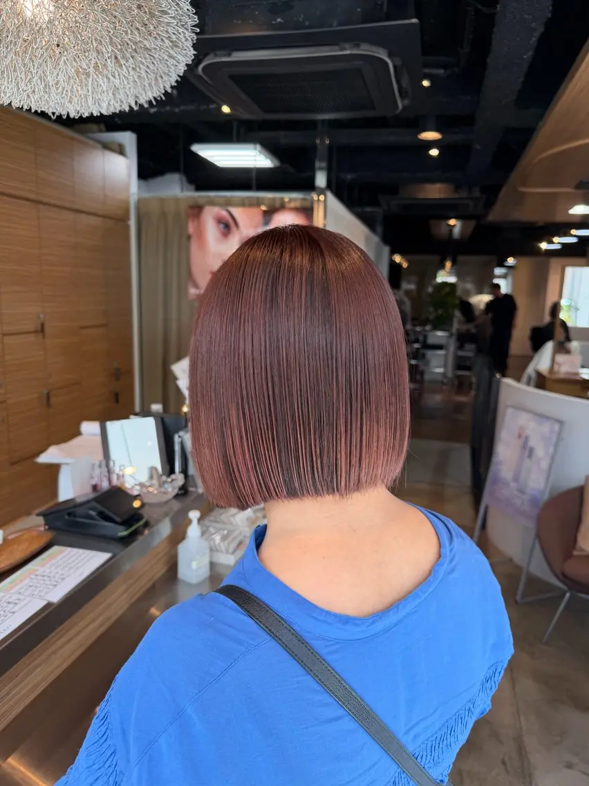 ショート 切りっぱなしボブ ボブ ハイライト ✦creer都島✦ ɪʀᴏʜᴀ ꕀ 🎀のヘアスタイル