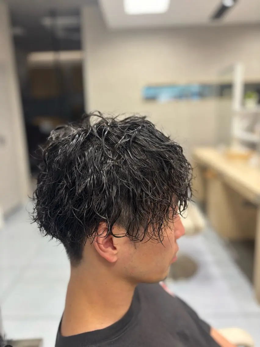 ショート パーマ メンズ カット パーマ メンズ特化韓国風 パーマスタイル/りんのヘアスタイル