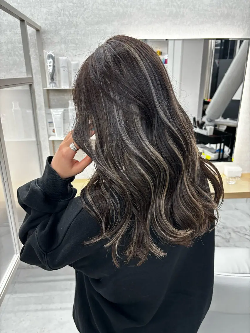 セミロング カラー 今話題の艶髪矯正 美艶カラー/FUKAのヘアスタイル