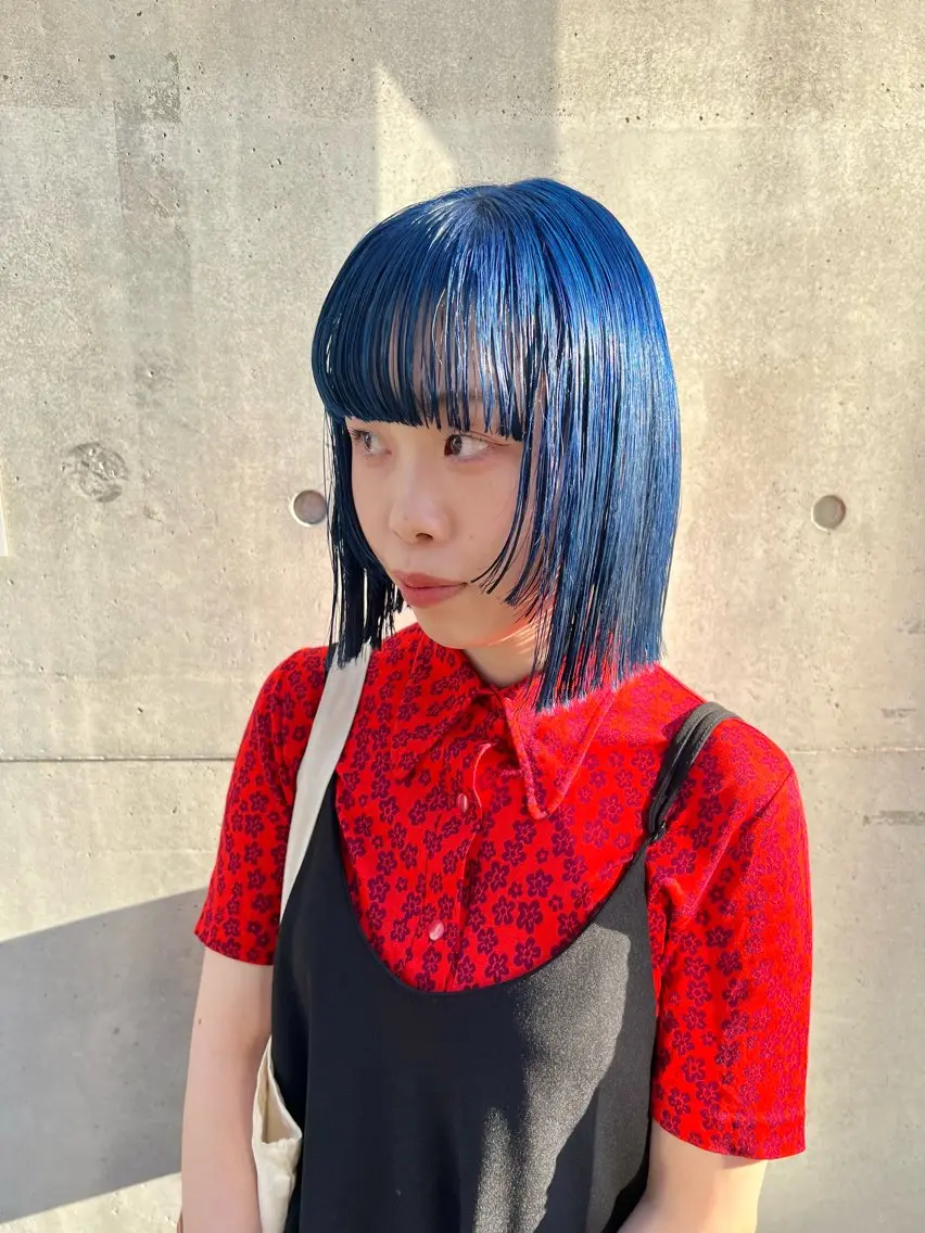 ミディアム カラー カット ヘアカラー トリートメント 宮川 日菜子のヘアスタイル