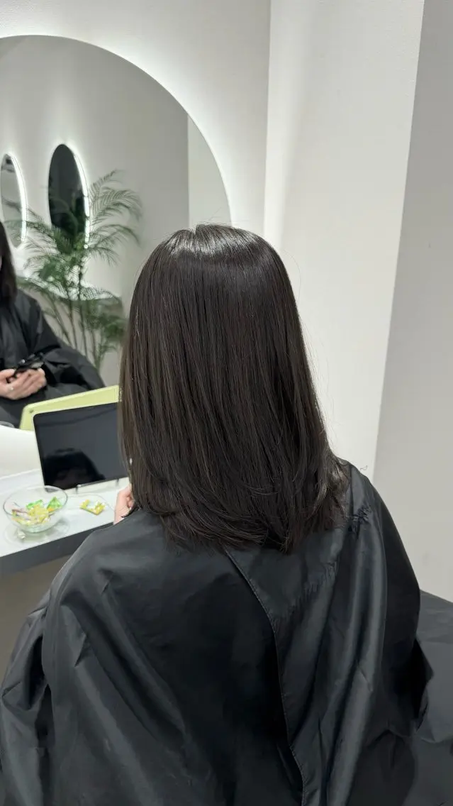 ミディアム ヘアカラー 🩵ワンカラー MIYU🩵のヘアスタイル