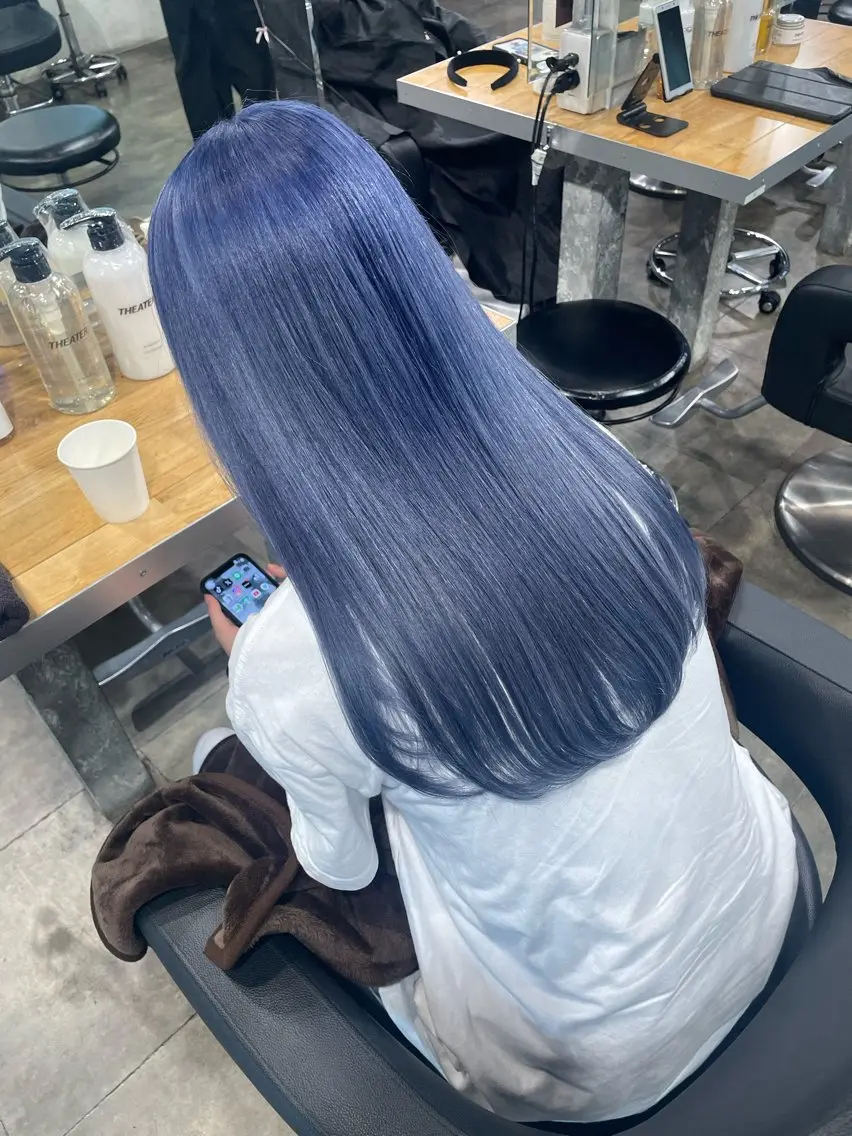ロング カラー ヘアカラー ハイトーン 横浜💞ミオのヘアスタイル