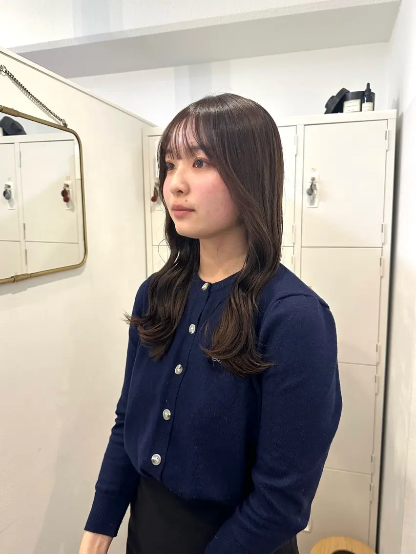 ロング カラー カット ヘアカラー トリートメント 梅田/柔らかカラー/ オオハシ リナコのヘアスタイル