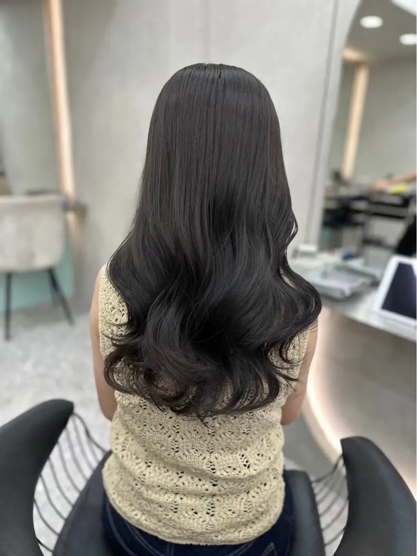 ミディアム カラー ヘアアレンジ ベージュカラー ブリーチ 透明感カラー ブリーチなしカラー 髪質改善 カット ヘアカラー トリートメント 【博多髪質改善】 吉村 清志のヘアスタイル