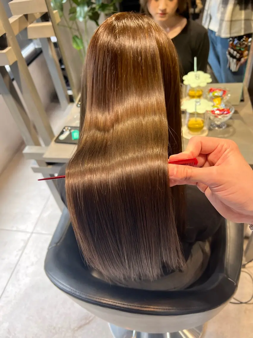 セミロング カット ヘアカラー トリートメント 恵比寿韓国レイヤー× 艶透明感カラー大場のヘアスタイル