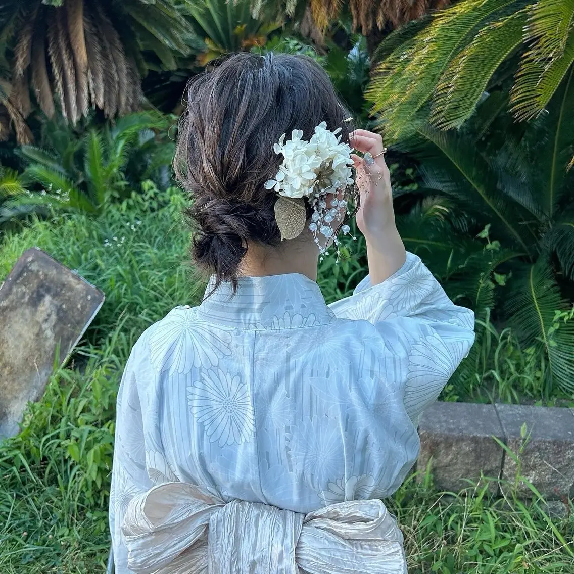 ヘアアレンジ お団子ヘア 浴衣 ダブルカラーVia/ airi♡のヘアスタイル