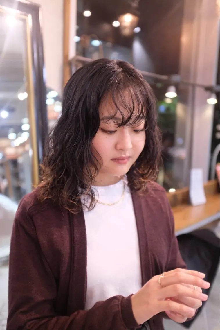 ミディアム パーマ 詩織/パーマ /代官山のヘアスタイル