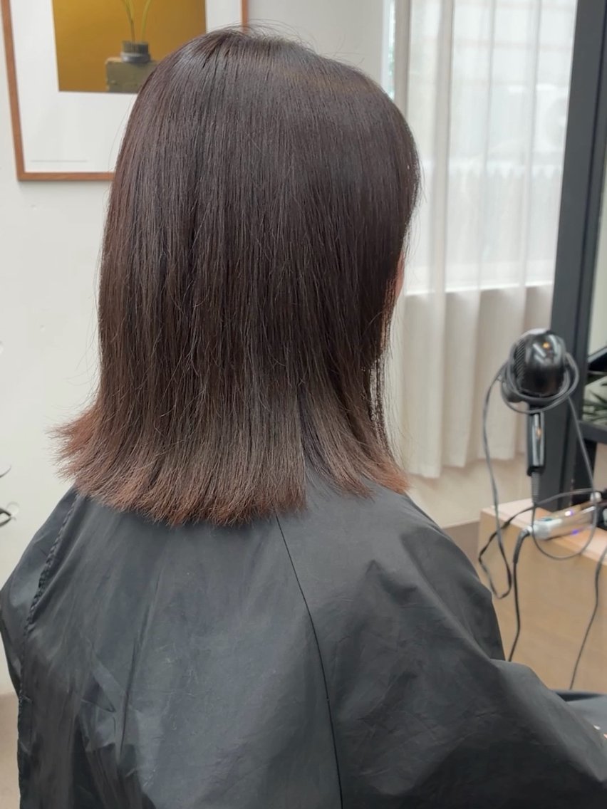 ミディアム カラー グレージュ ラベンダーカラー ラベンダーグレージュ ラベンダーグレー カット ヘアカラー ニュアンスカラー/ レイヤー/akariのヘアスタイル