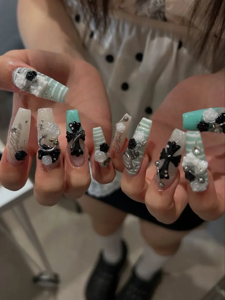 ネイル 韓国ネイル ロングネイル シンプルネイル ワンホンネイル ハンドネイル nailsby kotomiのネイルデザイン