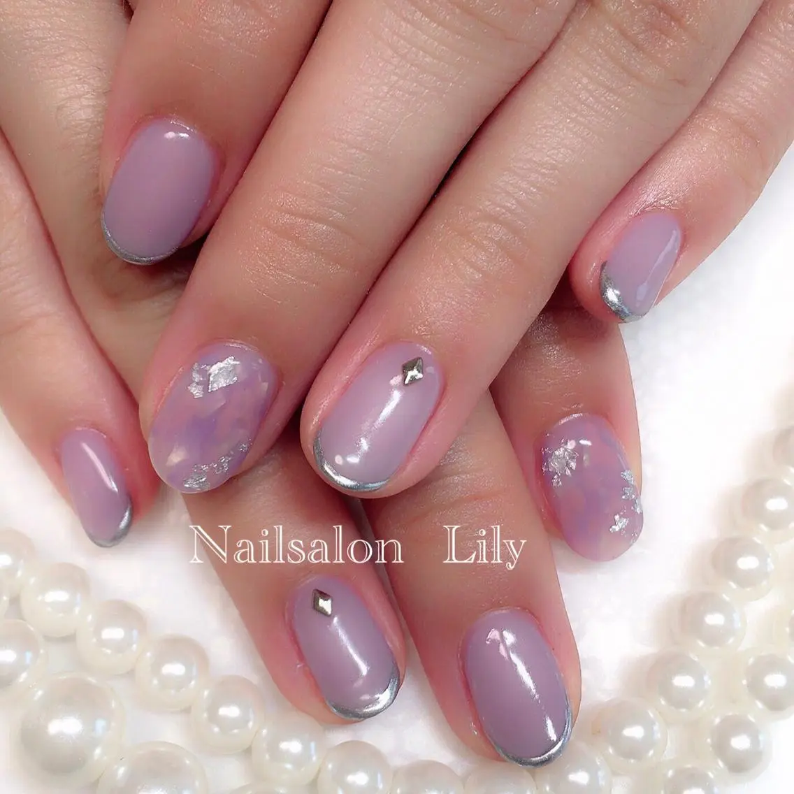 ネイル 大理石ネイル(マーブル) Lily*nail 🌻Mii🌻のネイルデザイン