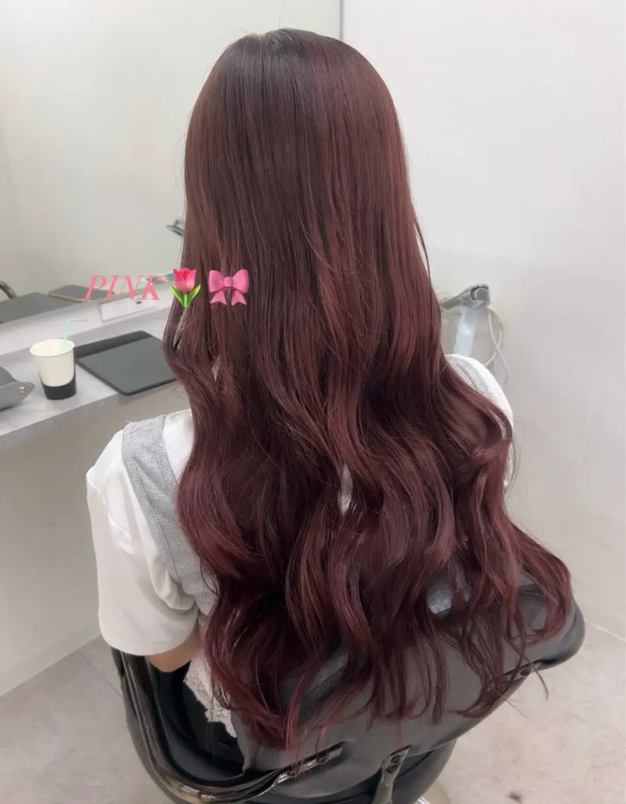 ロング カラー ヘアアレンジ 梅木李奈🕊️ レイヤー透明感カラーのヘアスタイル