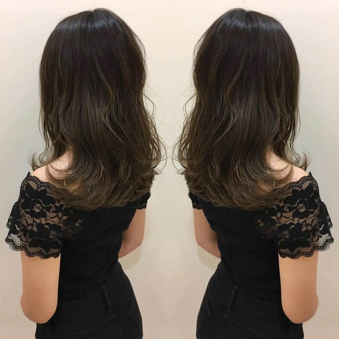 セミロング カラー ヘアアレンジ ベージュカラー イルミナカラー 寺内 紳悟のヘアスタイル