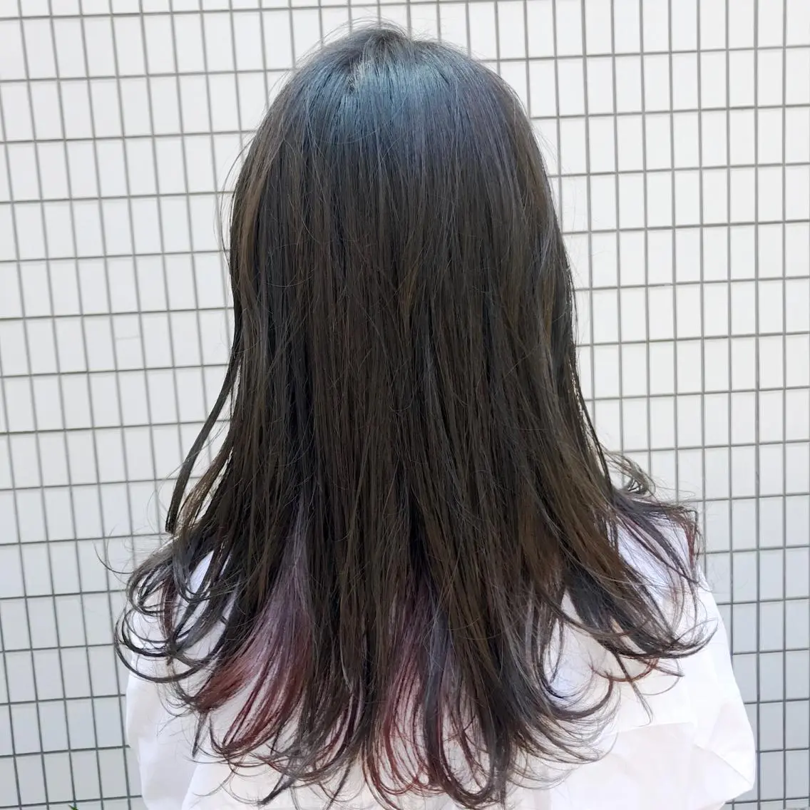 セミロング カラー パープルカラー レッドカラー ブリーチなし透け感/ マンツーマン/Ryoのヘアスタイル