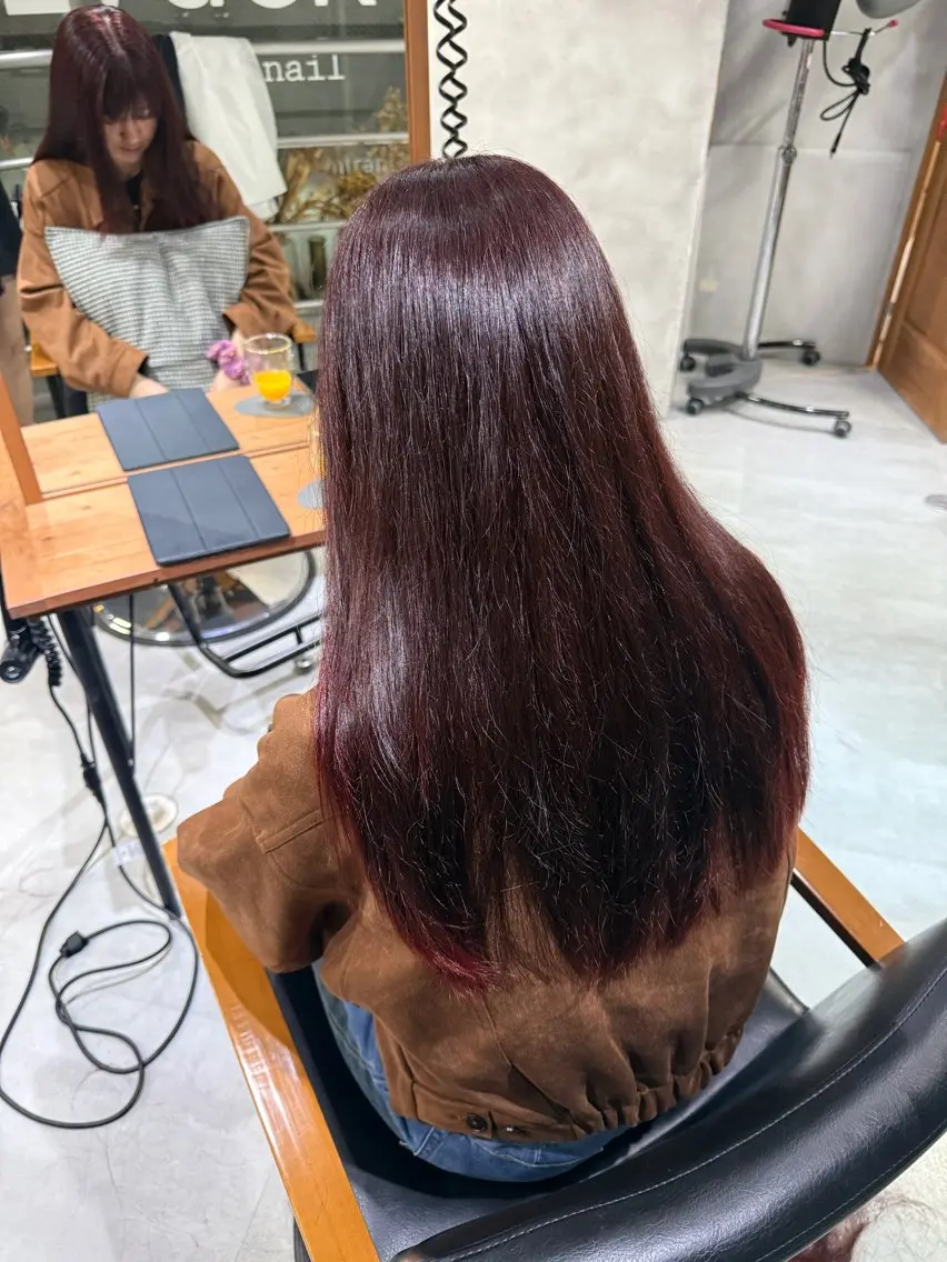 ロング カラー ウルフ レイヤー パーマ🪐MANAのヘアスタイル