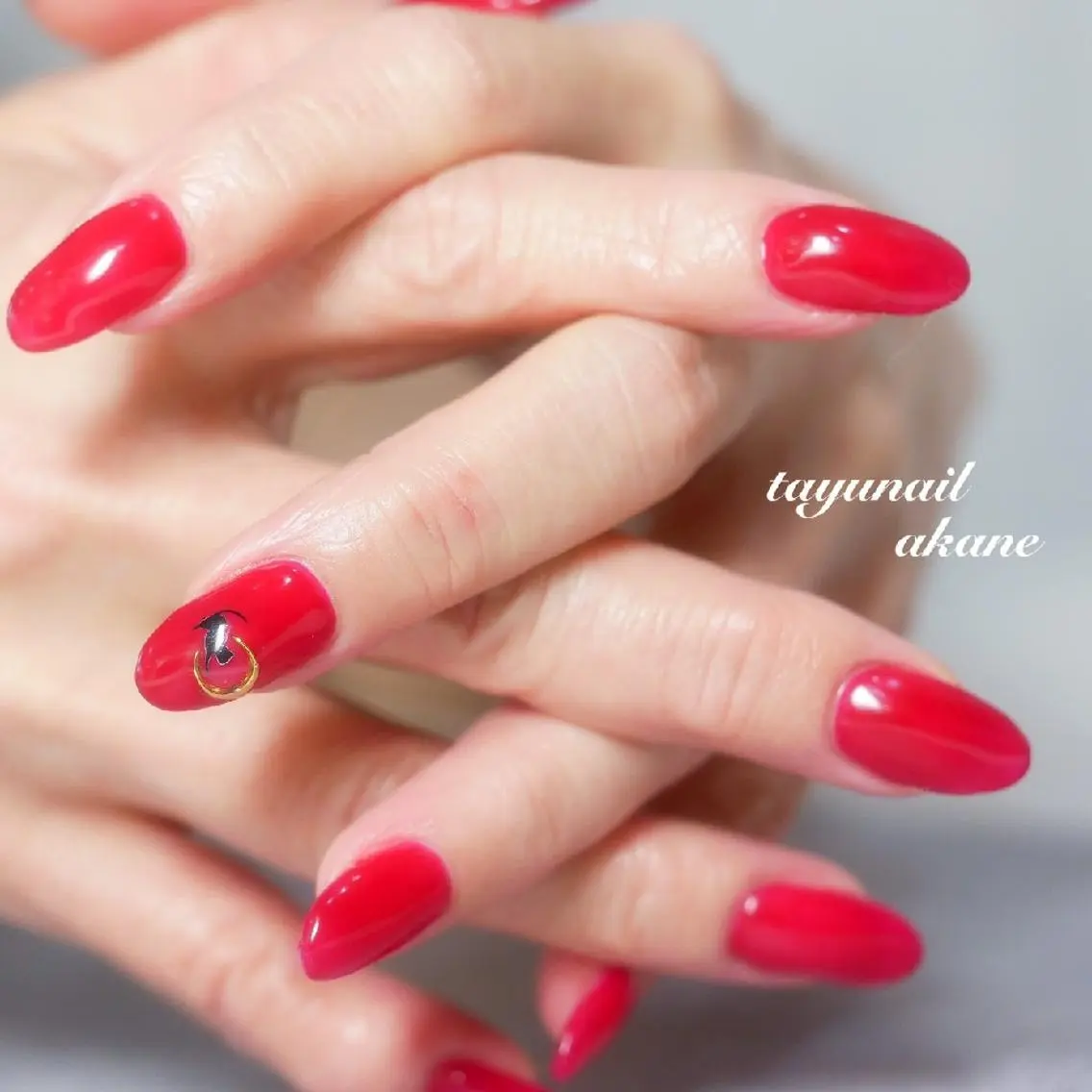 ネイル アートネイル ブルー ジェルネイル ワンカラーネイル パラジェル ネイルサロン 【たゆnail】のネイルデザイン