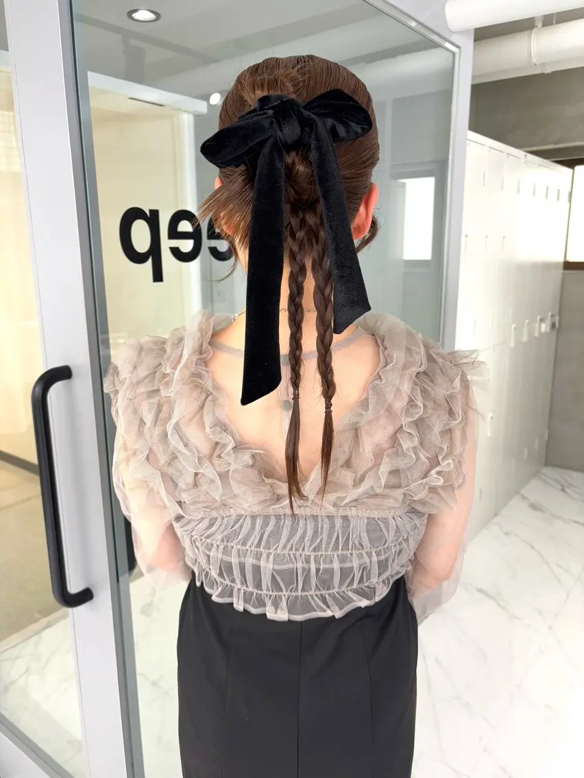 ロング ヘアセット Miyu🎀レイヤー ／透明感カラー🪽のヘアスタイル