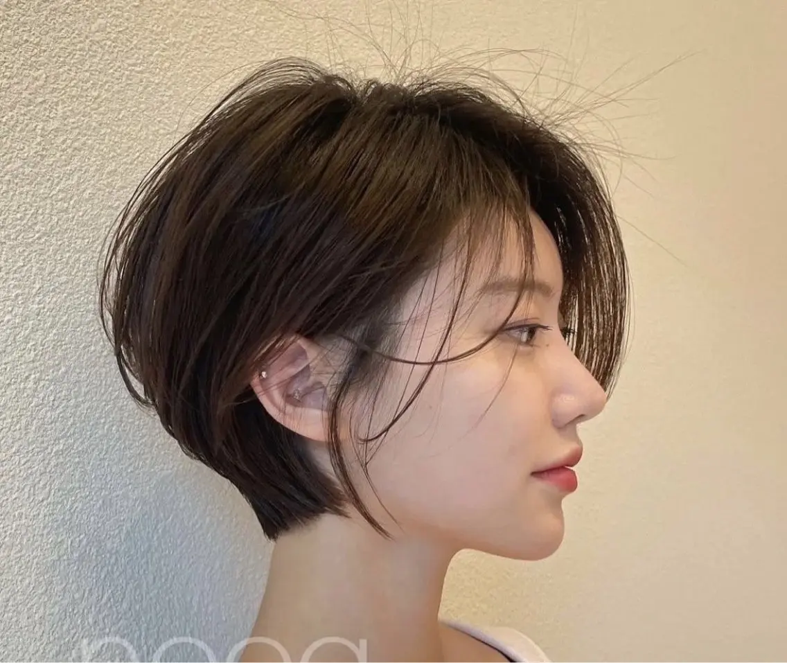 ショート くびれヘア ショートヘア ブリーチなし/透明感 /ショート/大世のヘアスタイル