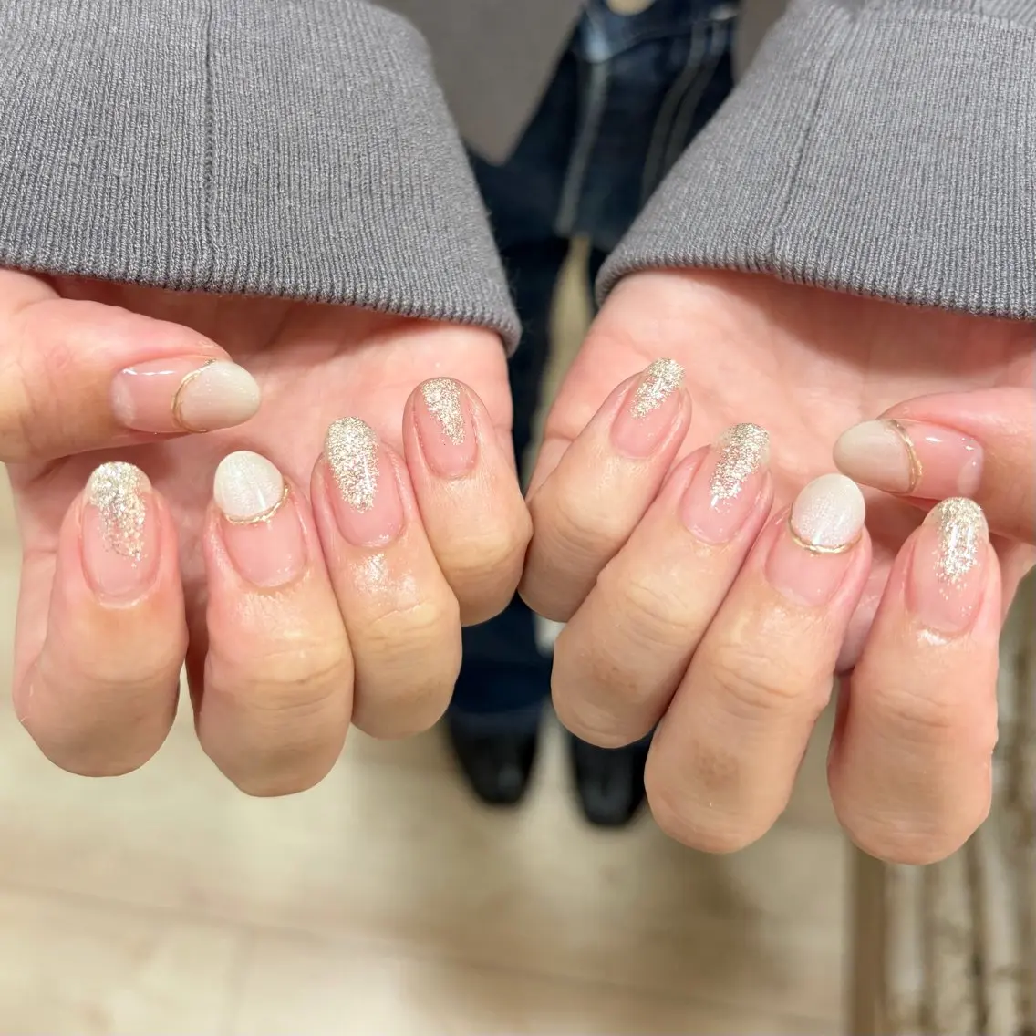 ネイル ハンドネイル 渡井舞雪 錦糸町モデル募集中のネイルデザイン